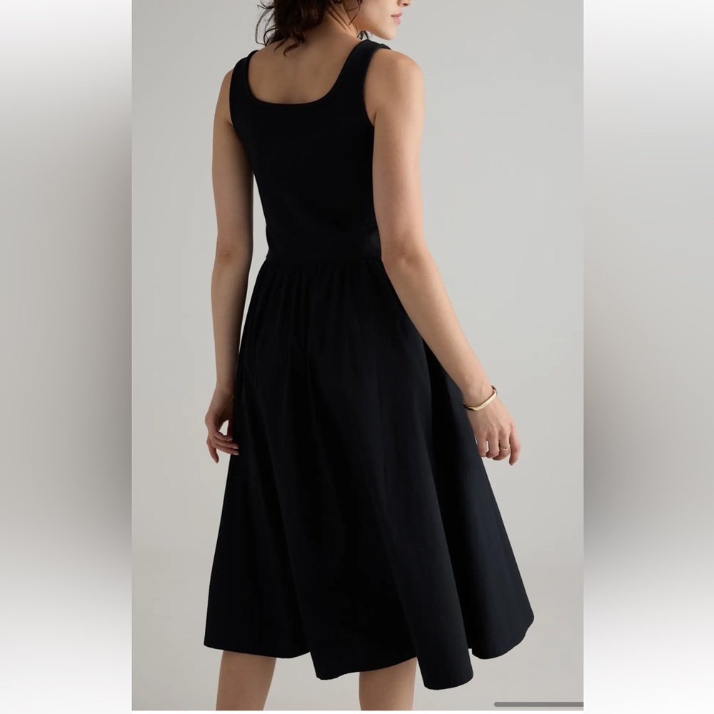 New Quince cotton mixed media tank Black Sleeveless Dress size XS, L - Picture 2 of 11